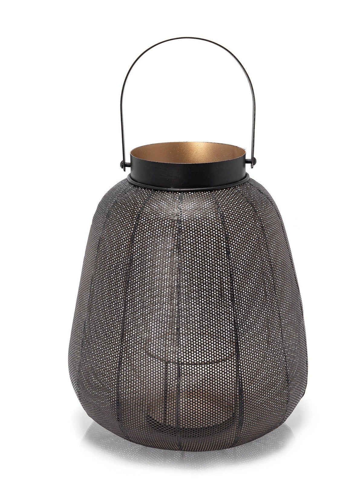 LANTERN BAMBOO BLACK DIA 27.5 CM X H: 30.5 CM Lanterns| Alrugaib Furniture X Nice