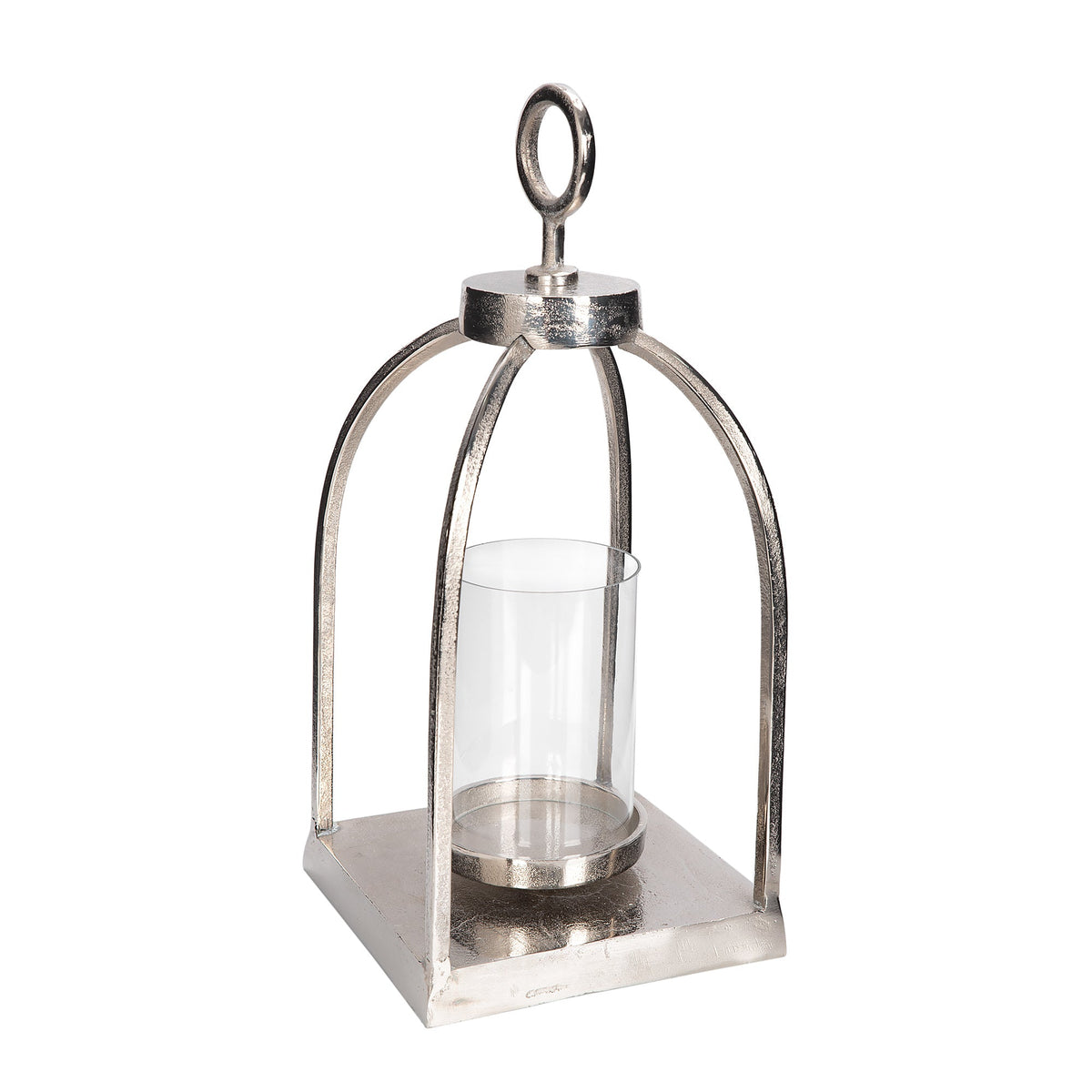 LANTERN SILVER 19.75x19.75x44 CM Lanterns| Alrugaib Furniture X Nice