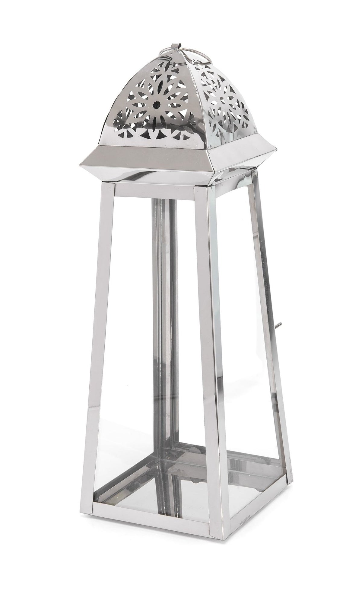 LANTERN SILVER  MEDIUM 50 X20X20 CM Lanterns| Alrugaib Furniture X Nice