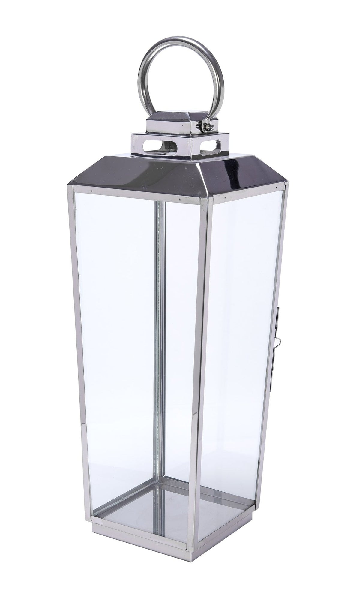 LANTERN ST.STEEL SILVER  24x24X65.5 CM Lanterns| Alrugaib Furniture X Nice