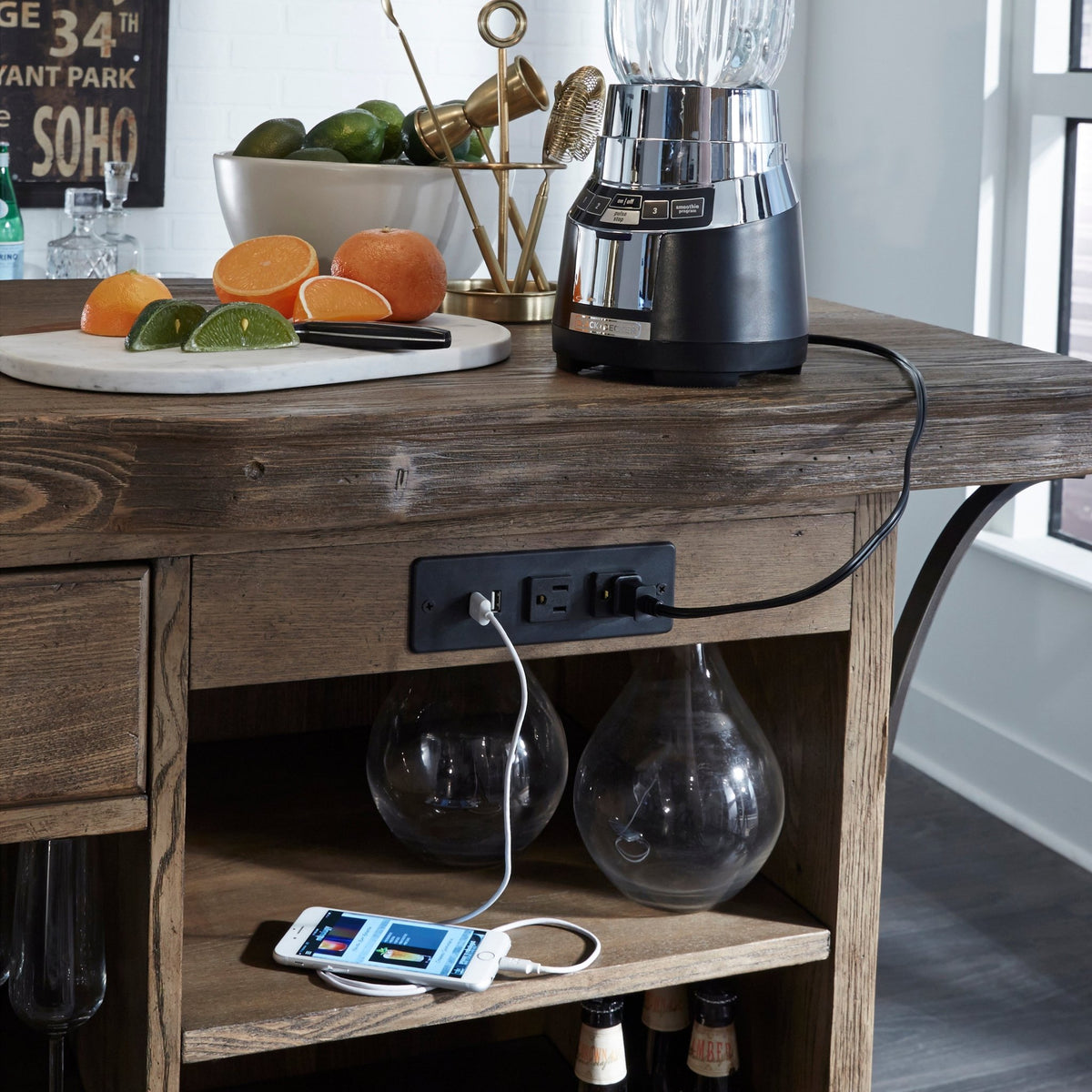 Live Edge Bar Cabinets & Chests| Hooker