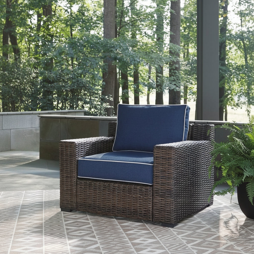 LOUNGE CHAIR W/CUSHION (1/CN) Outdoor Chairs| Ashley Homestore