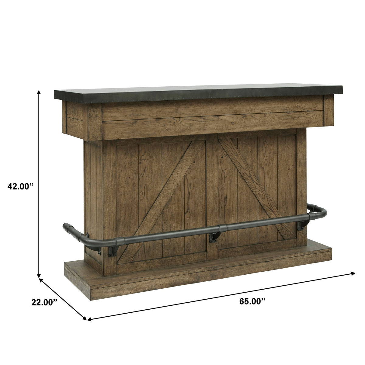 Lt Oak & Metal Top Bar Consoles & Sideboards| Hooker