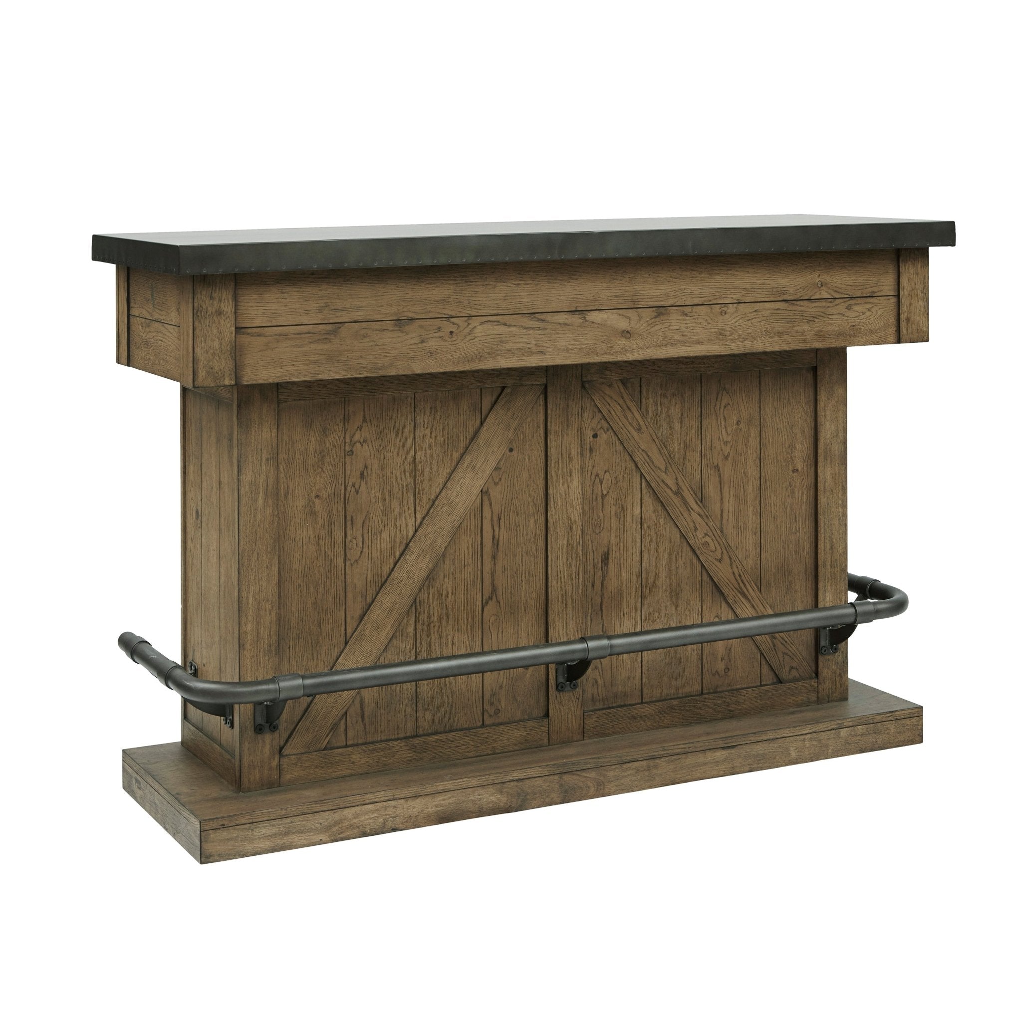 Lt Oak & Metal Top Bar Consoles & Sideboards| Hooker