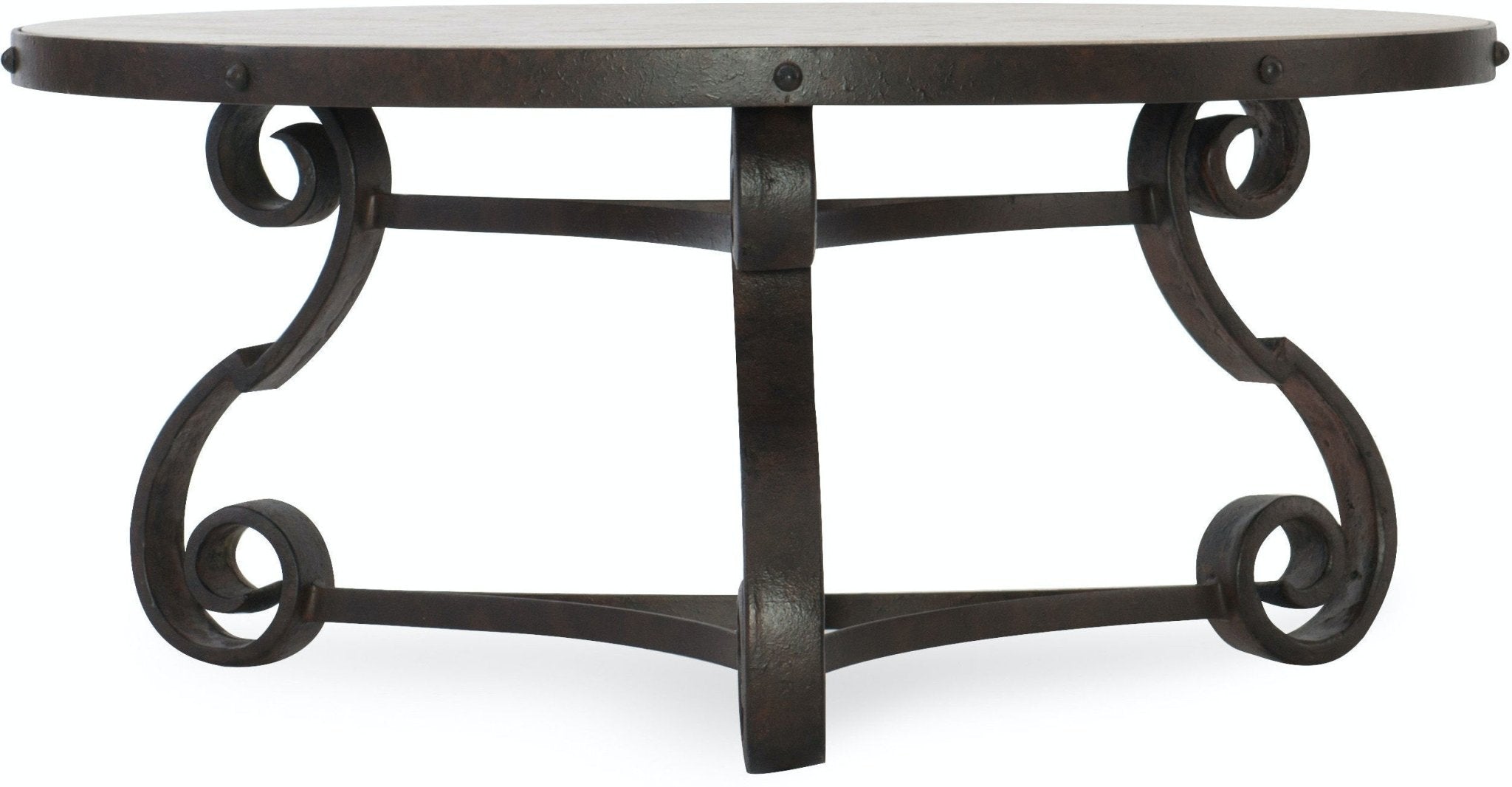 Luckenbach Round Cocktail Table Coffee Tables| Hooker