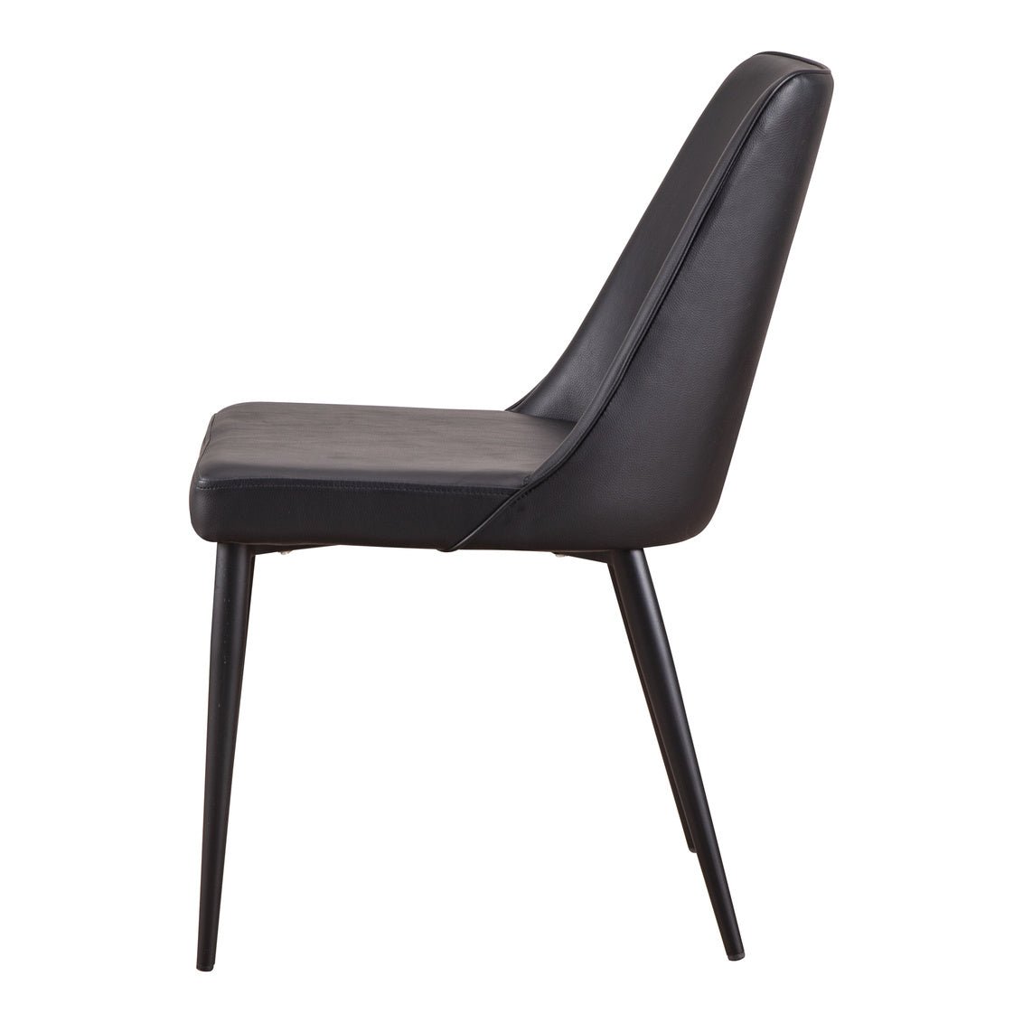 Lula Dining Chair Black Vegan Leather-M2 Dining Chairs| Moe's Home