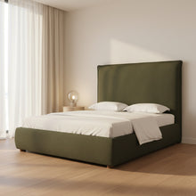 Luzon King Bed Tall Headboard Deep Forest