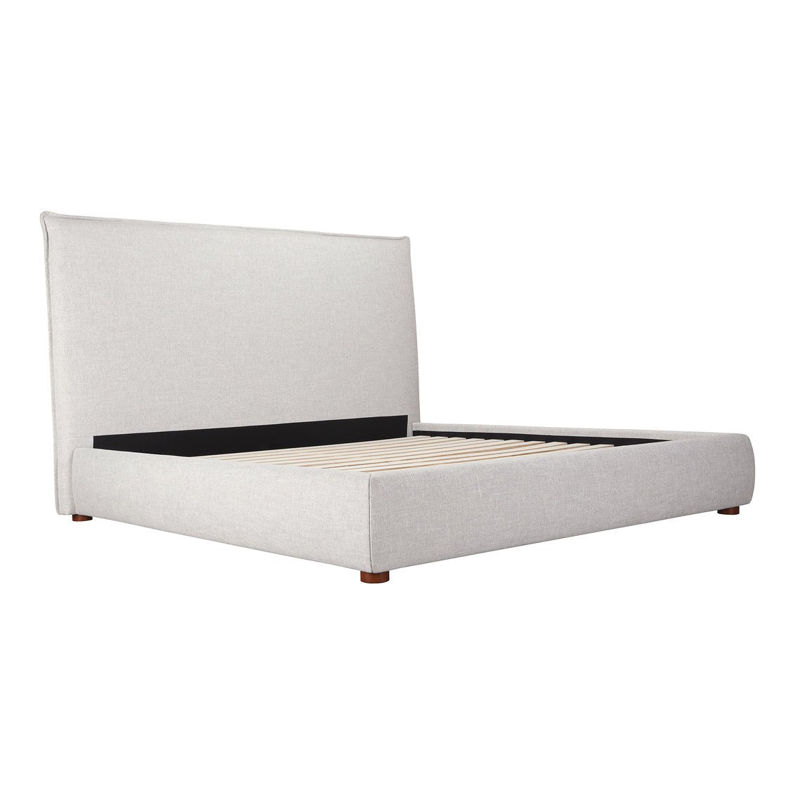 Luzon King Bed Tall Headboard Light Grey Beds| Moe's Home
