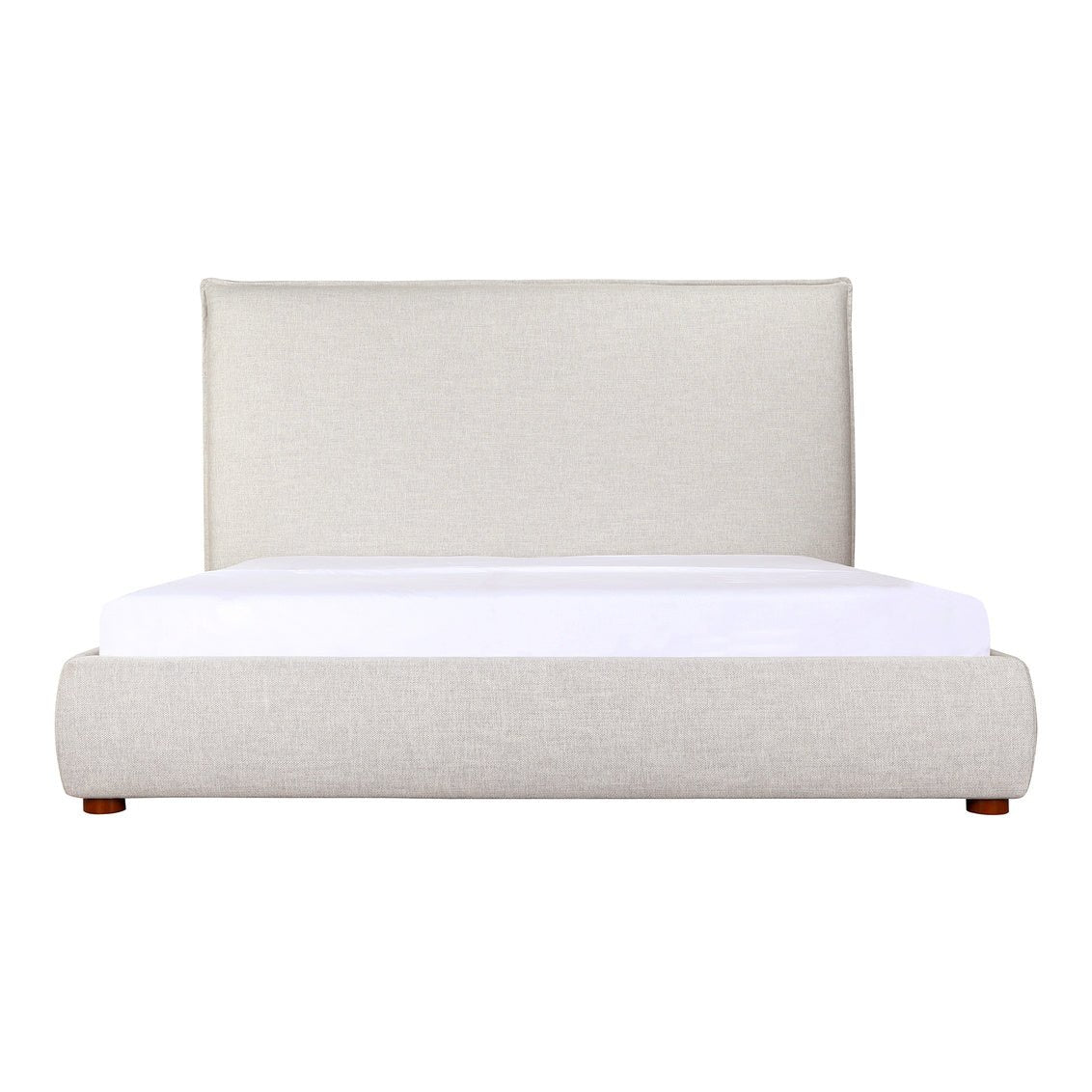 Luzon King Bed Tall Headboard Light Grey Beds| Moe's Home