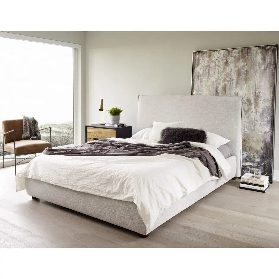 Luzon Queen Bed Light Grey Beds| Moe's Home