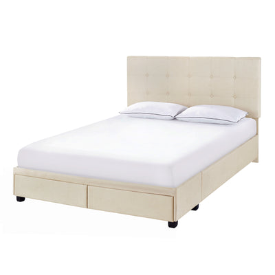 King Storage Bed - Linen (6629781143648)