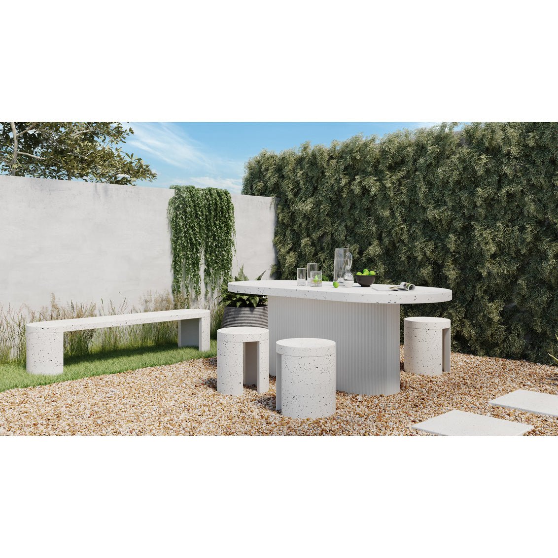 Lyon Outdoor Stool Outdoor Living| Moe's Home