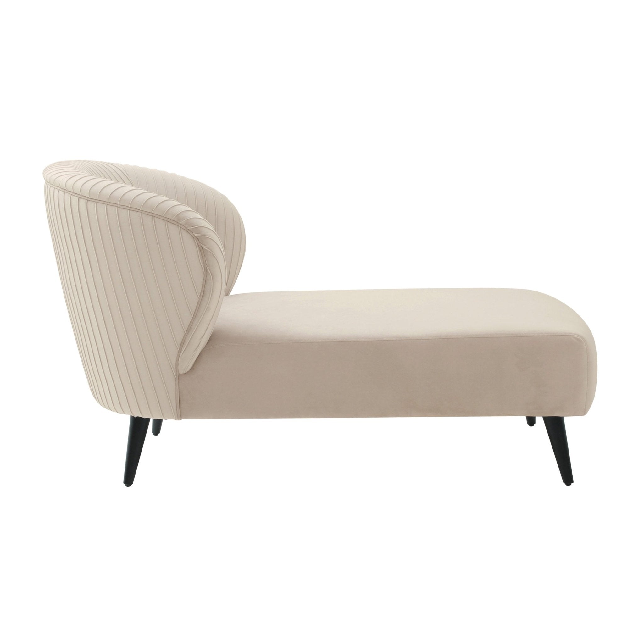 Maliah Pleated Beige Velvet Settee Sofas & Loveseats| TOV