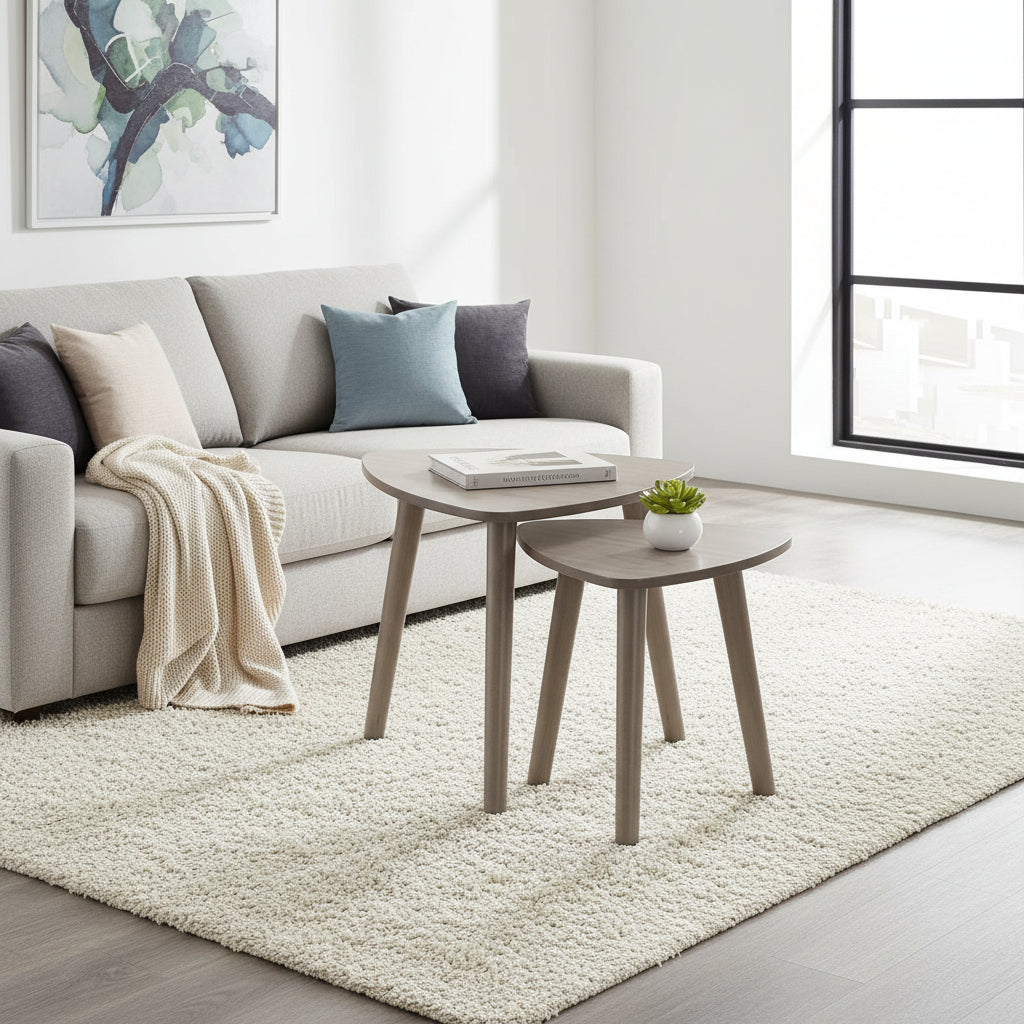Megan grey wash nesting table (set of 2 ) Table Sets| Roots Furniture