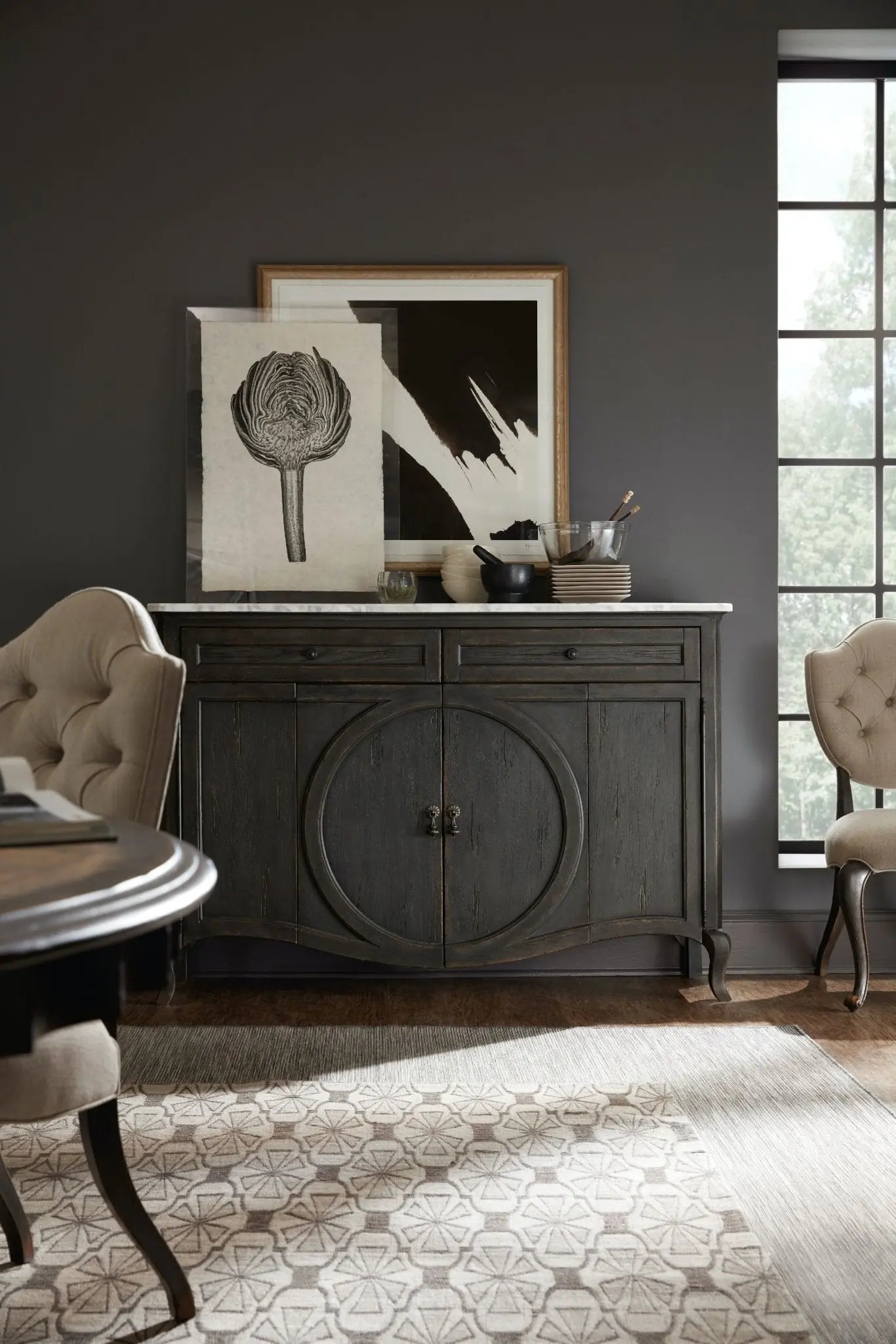 Melange Four-Door Two-Drawer Credenza Consoles & Sideboards| Hooker