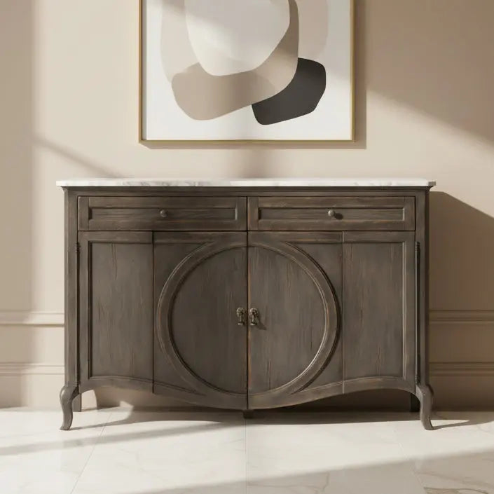 Melange Four-Door Two-Drawer Credenza Consoles & Sideboards| Hooker