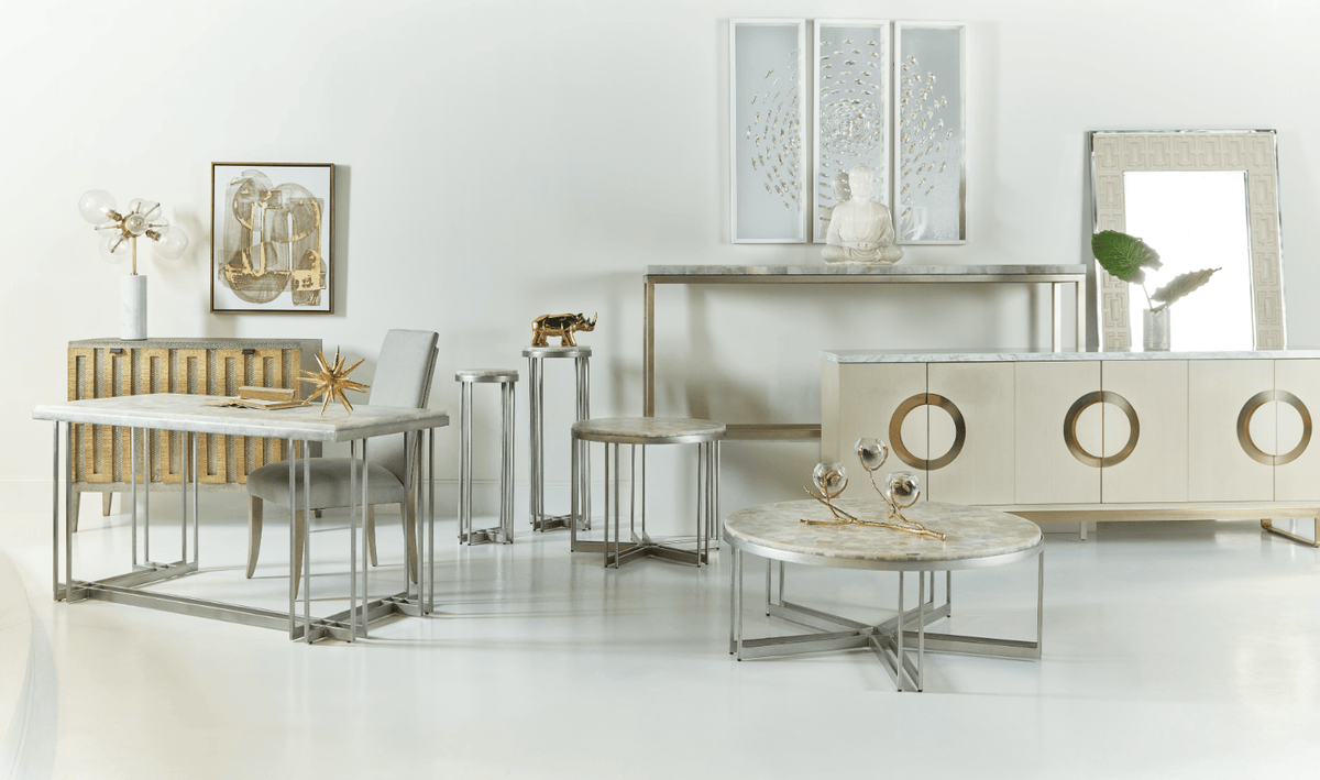 Melange Marin Round Lamp Table Accent & End Tables| Hooker