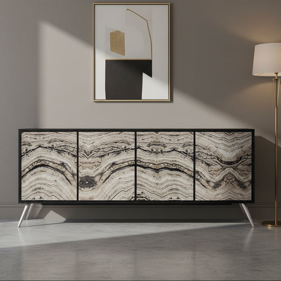 Melange Rockee Four Door Credenza Consoles & Sideboards| Hooker