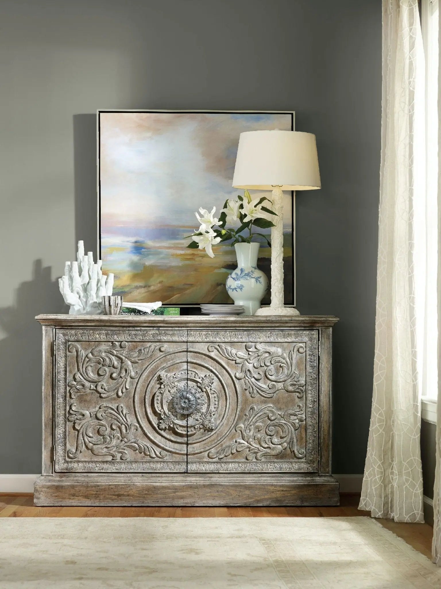 Melange Two Door Accent Console Consoles & Sideboards| Hooker