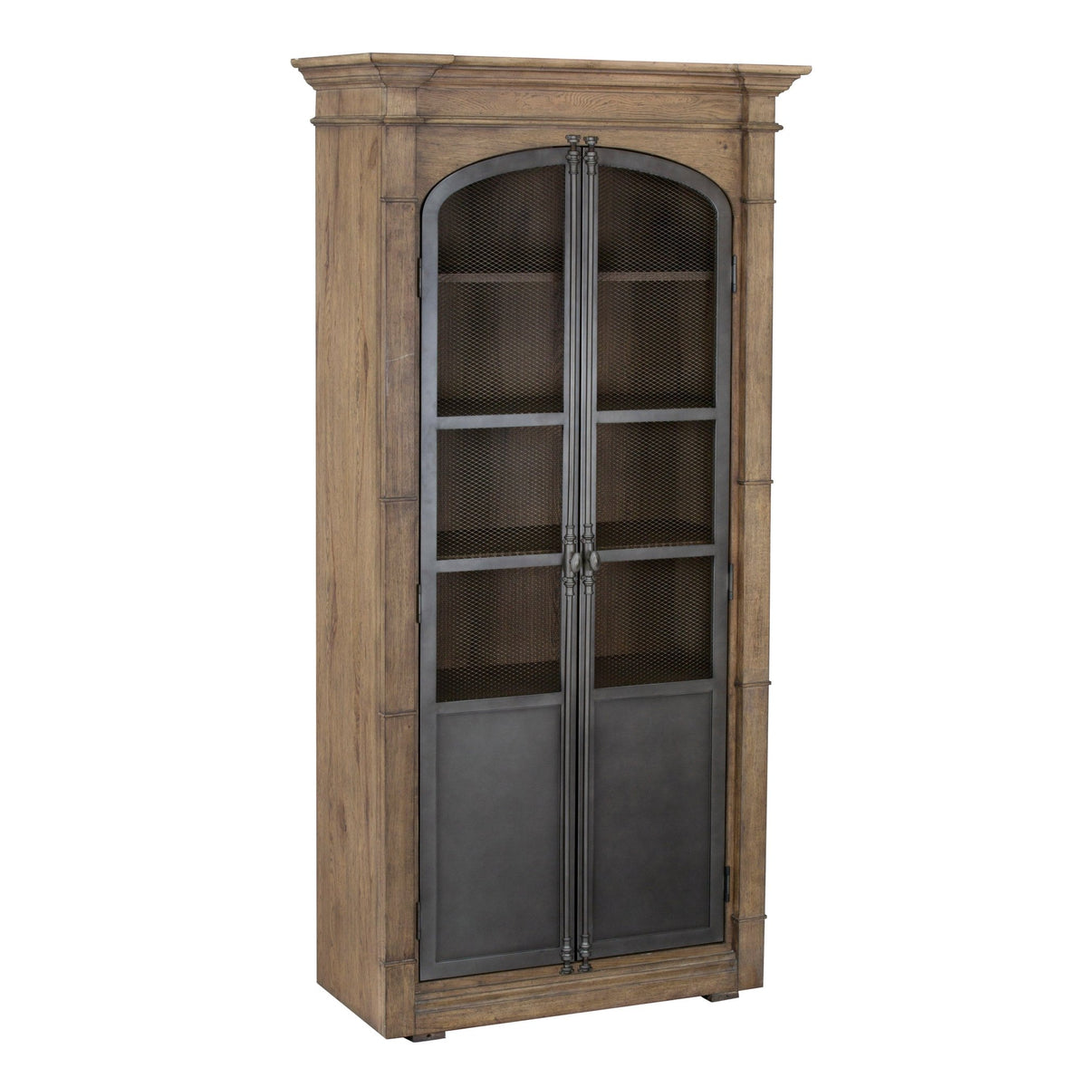 Metal Door Lt Oak Display Cabinet Cabinets & Chests| Hooker