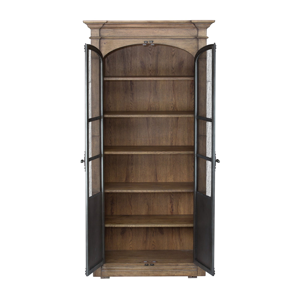 Metal Door Lt Oak Display Cabinet Cabinets & Chests| Hooker
