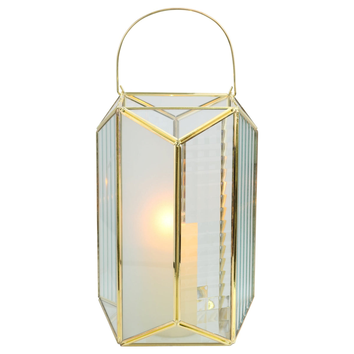 METAL & GLASS CANDLE HOLDER 20*20*29 CM Candle Holders| Alrugaib Furniture X Nice