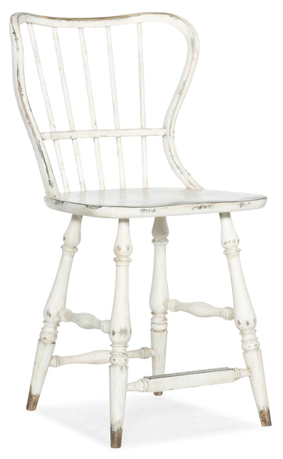 Spindle Back Counter Stool-White - Al Rugaib Furniture (4688710172768)