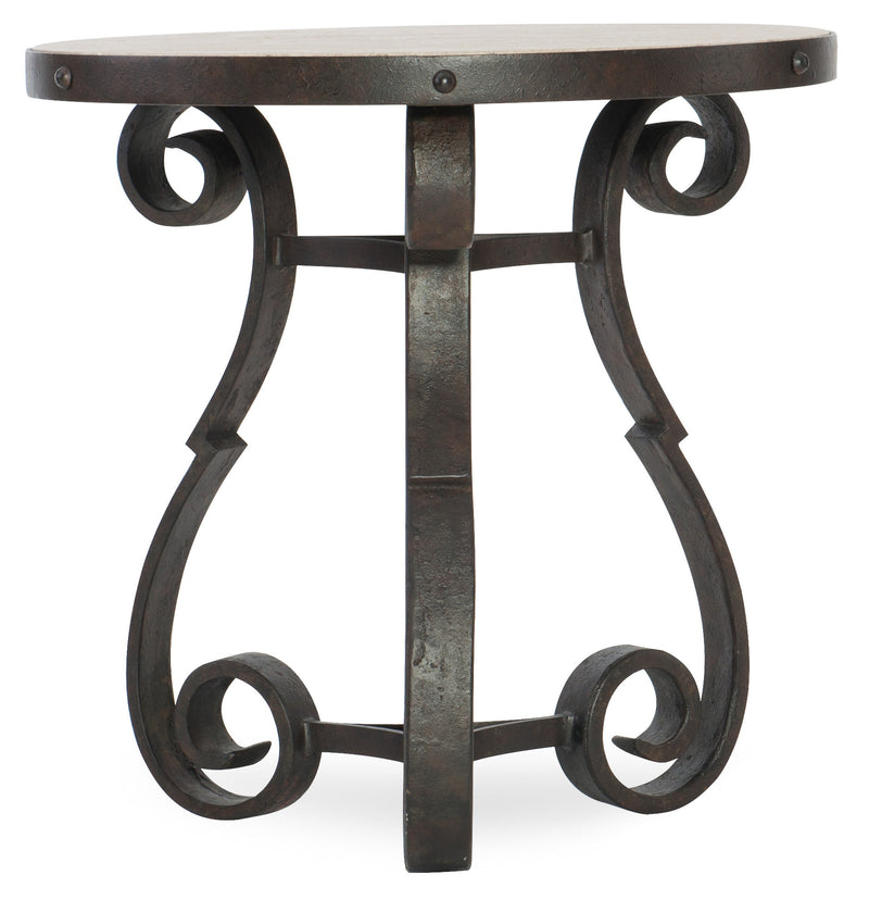 Metal and Stone End Table - Al Rugaib Furniture (4688800874592)