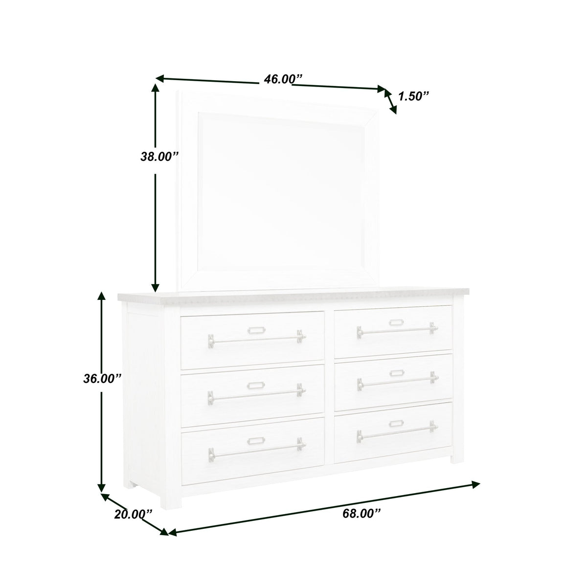 Mirror - Dk Oak Mirrors| Hooker