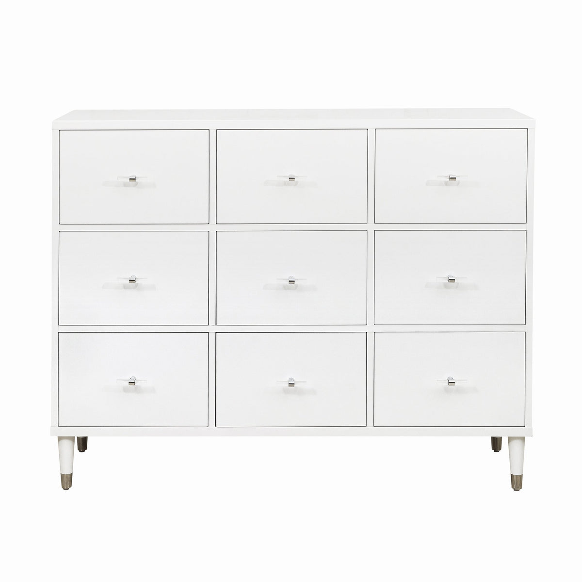 Modern White Nine Drawer Chest Cabinets & Chests| Hooker
