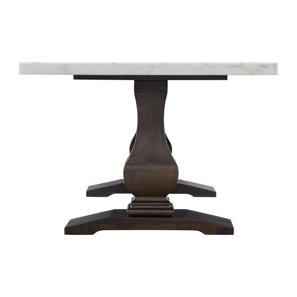 Monticello White Marble Dining Table 6-8 Seaters Dark Dining Tables| Roots Furniture