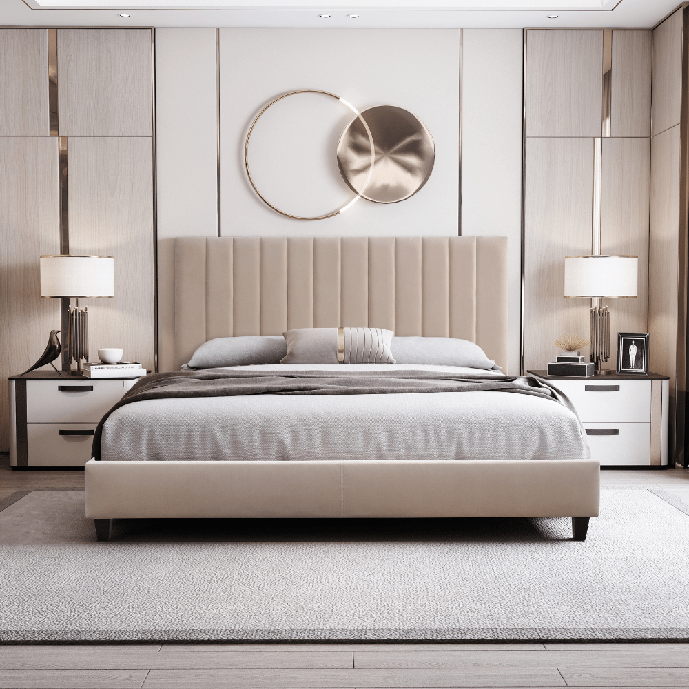 MR Beige Bed Beds| Roots Furniture