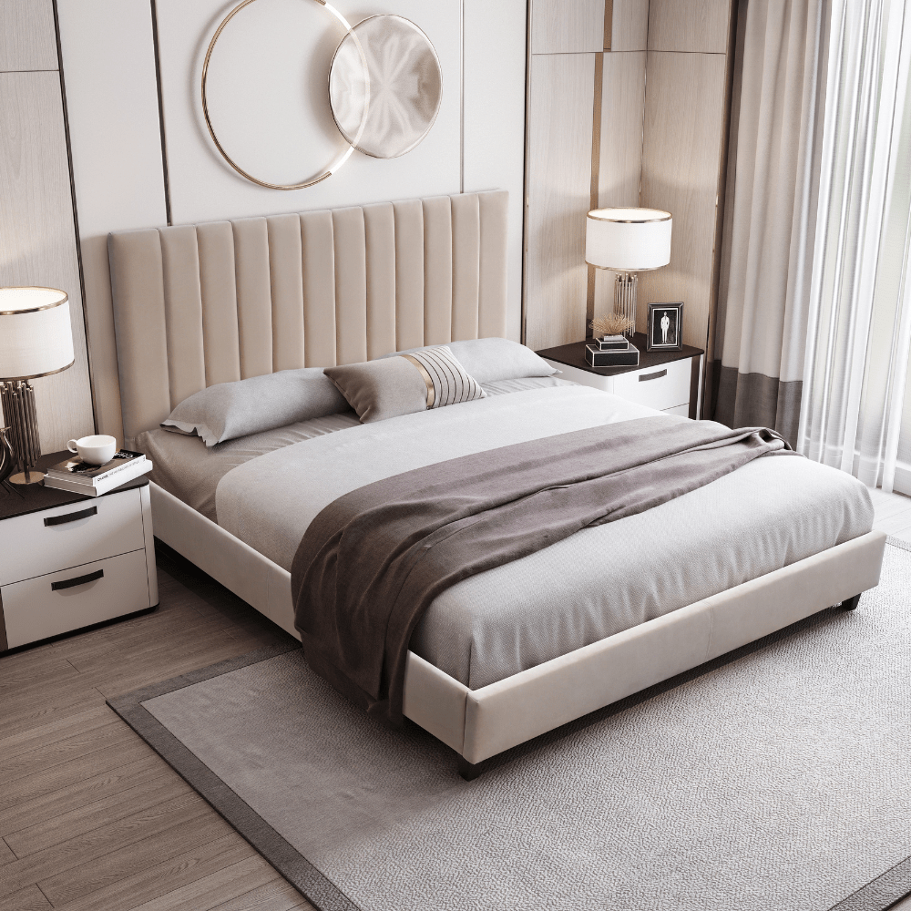 MR Beige Bed Beds| Roots Furniture