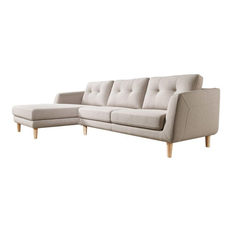 Corey Sectional Light Grey Left - Al Rugaib Furniture (4583198752864)