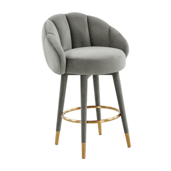 Myla Light Grey Swivel Counter Stool Counter Stools| TOV