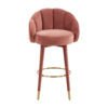 Myla Salmon Swivel Bar Stool Stools| TOV