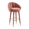 Myla Salmon Swivel Bar Stool Stools| TOV