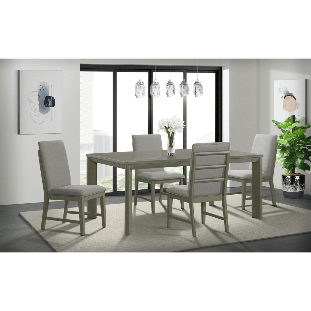 Nashville Grey Dining Table Fabric Ladder Back Side Chair Dining Chairs| Roots Furniture