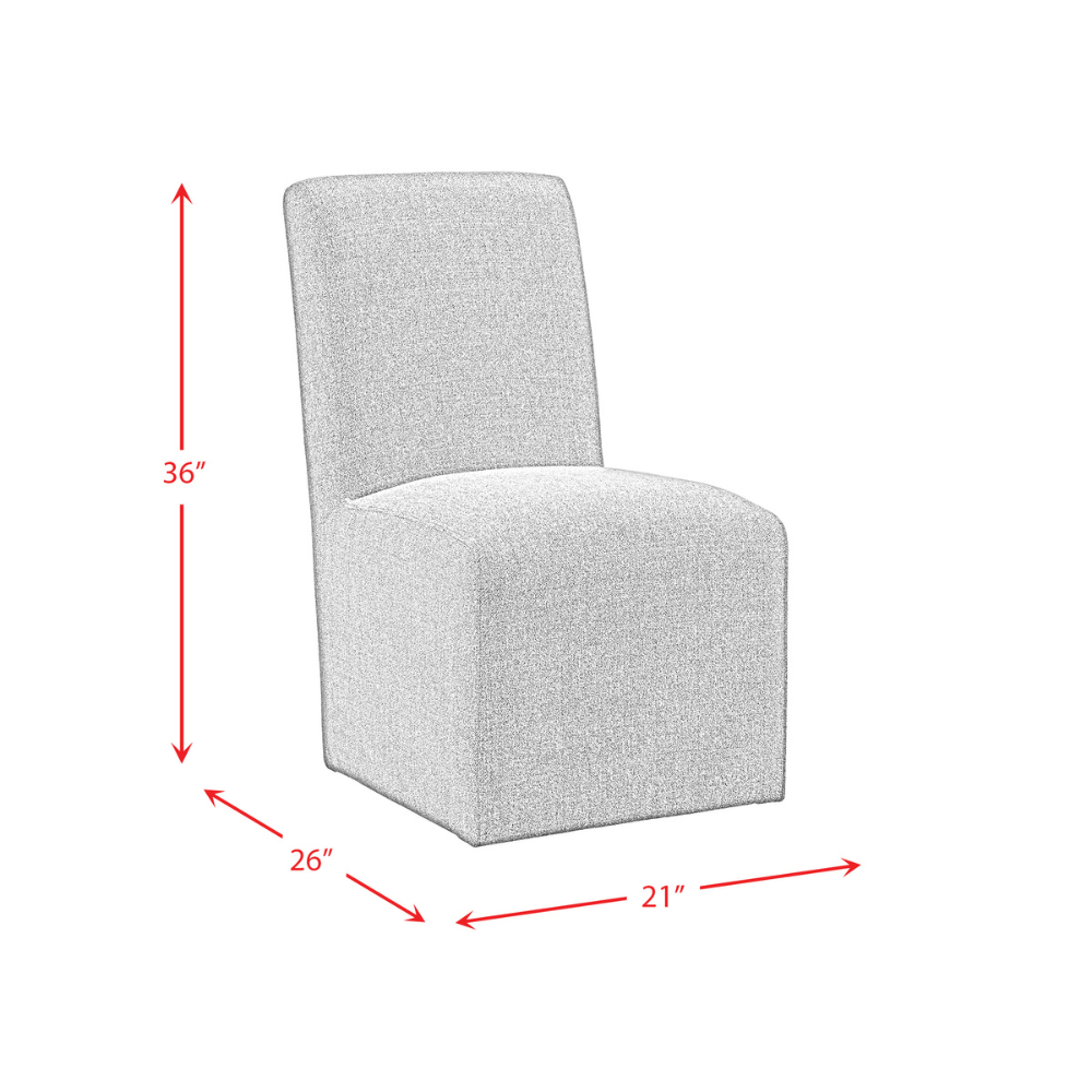 Nero Dining Side Chair (2 per carton) W/Grey Fabric Dining Chairs| Roots Furniture