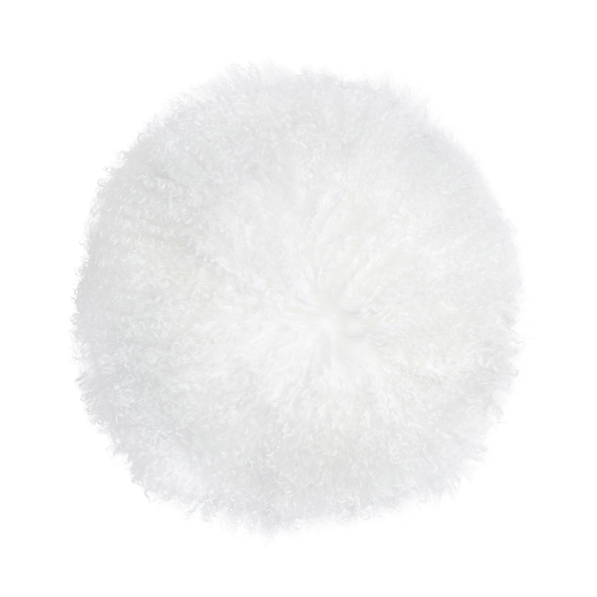 New Zealand White Sheepskin 16" Round Pillow Pillows| TOV
