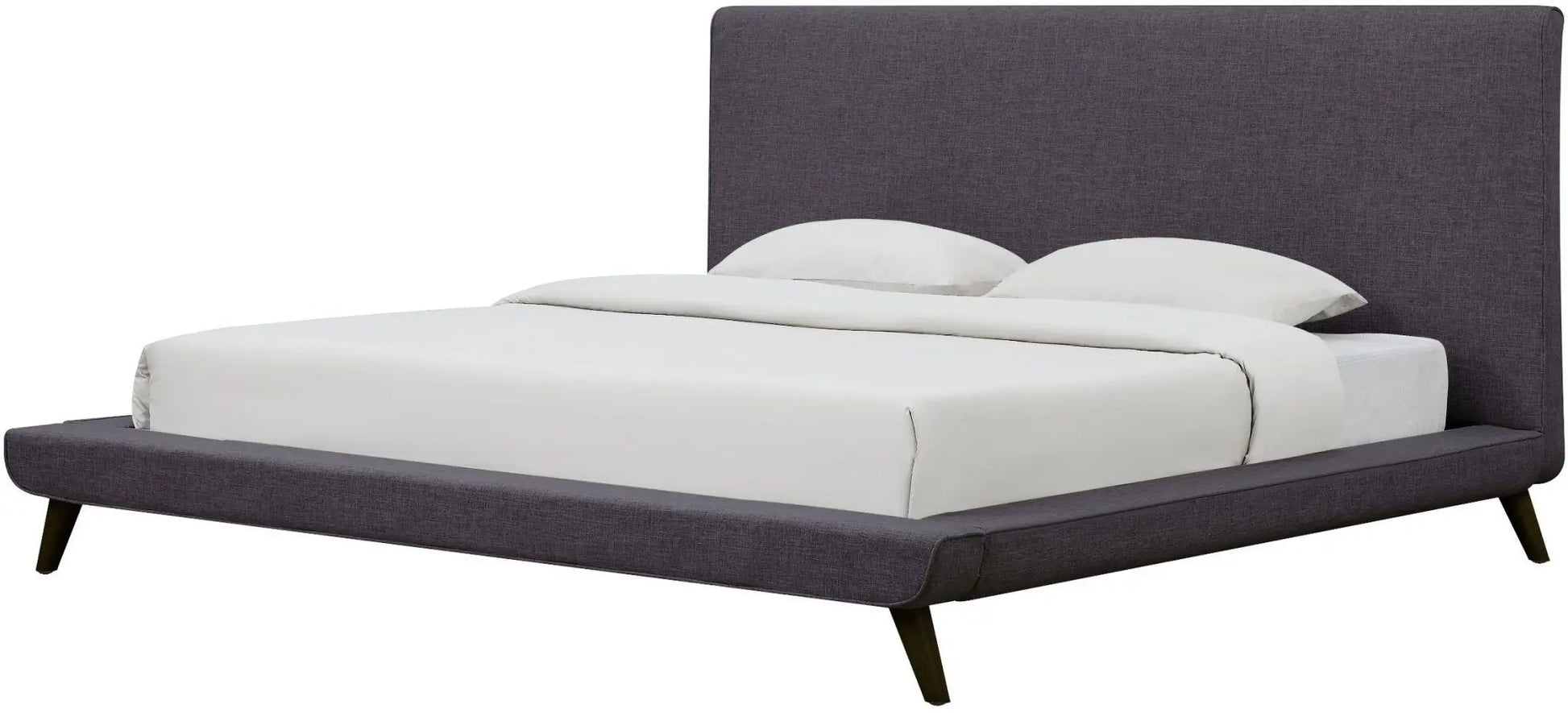 Nixon Grey Linen Bed in King Beds| TOV
