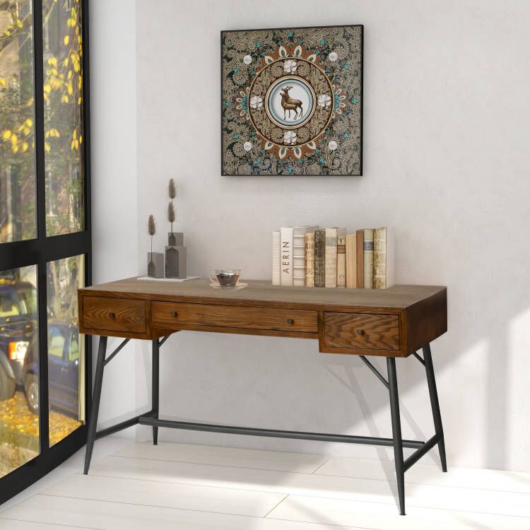 Nolan Burnished Oak Desk Consoles & Sideboards| Crestview