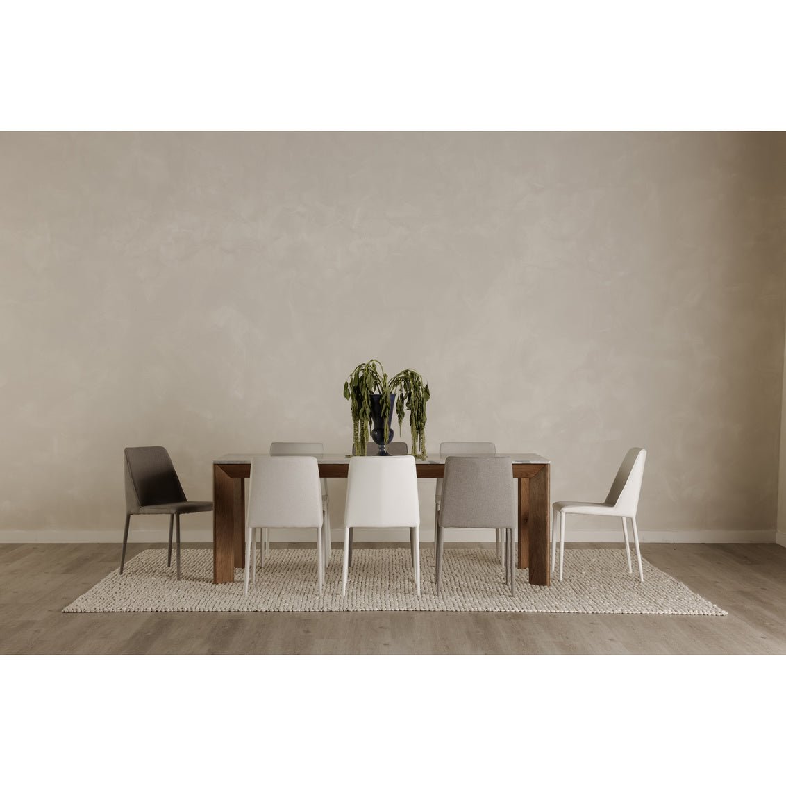 Nora Dining Chair White Vegan Leather-M2 Dining Chairs| Moe's Home