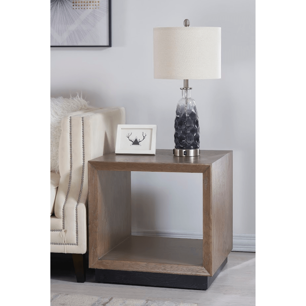 Oak Wood Side TABLE Accent & End Tables| Crestview