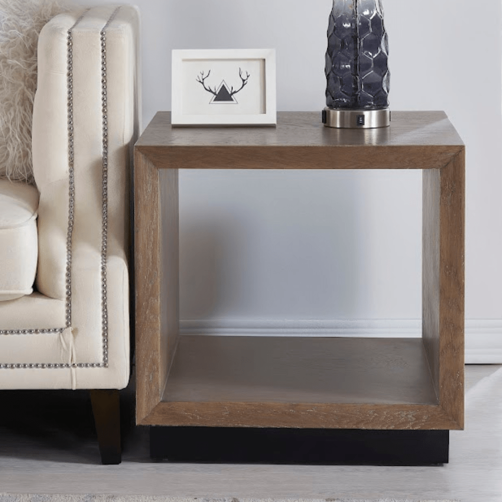 Oak Wood Side TABLE Accent & End Tables| Crestview