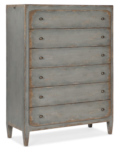 Six-Drawer Chest- Speckled Gray - Al Rugaib Furniture (4688710729824)