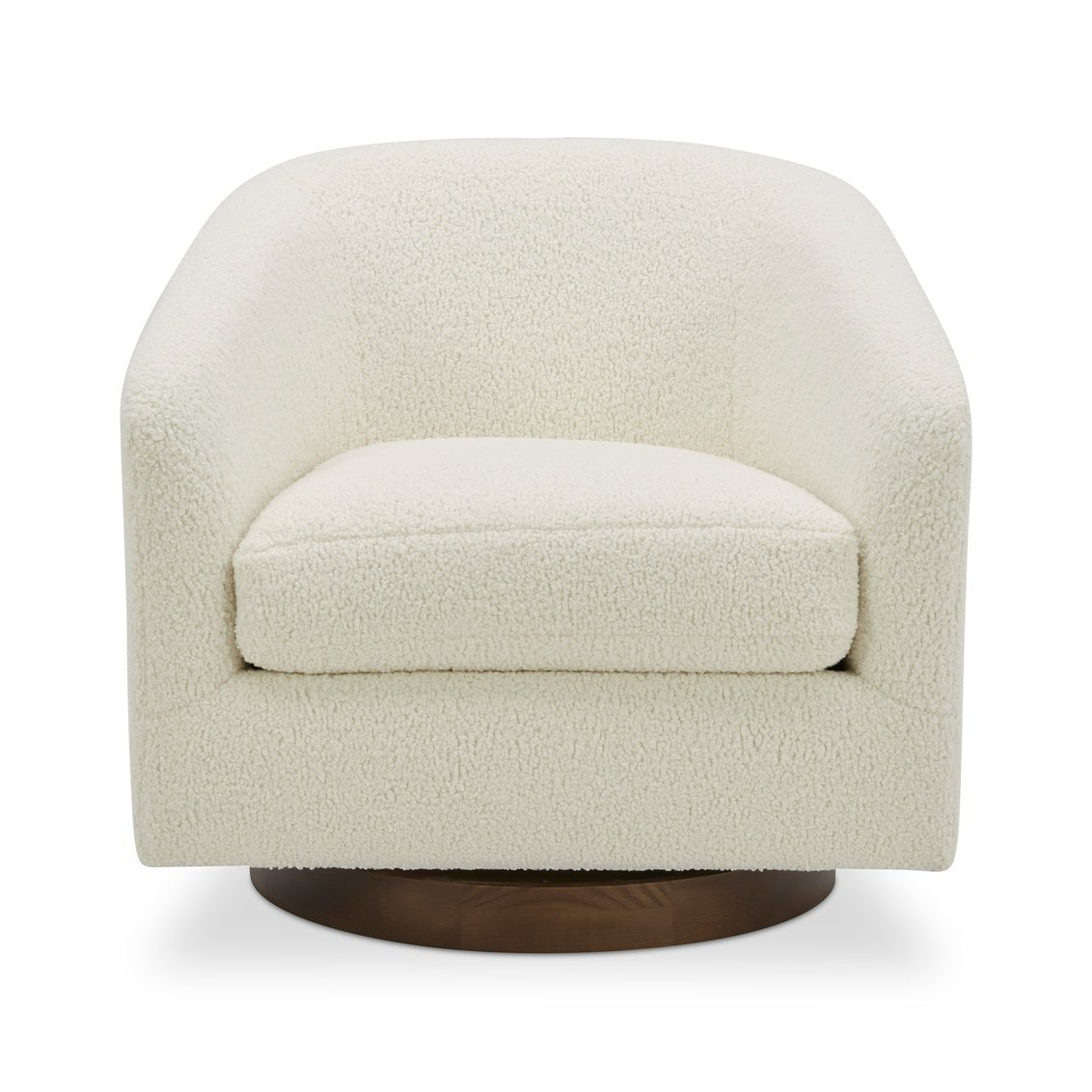 Oscy Swivel Chair Vegan Shearling White - Al Rugaib Furniture