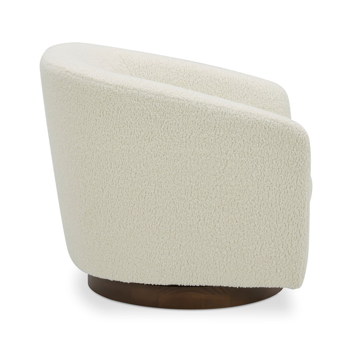 Oscy Swivel Chair Vegan Shearling White - Al Rugaib Furniture