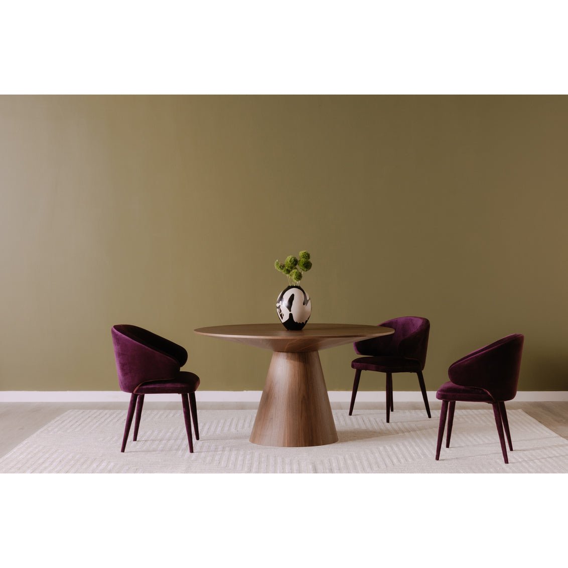 Otago Dining Table 54In Round Walnut Counter Tables| Moe's Home