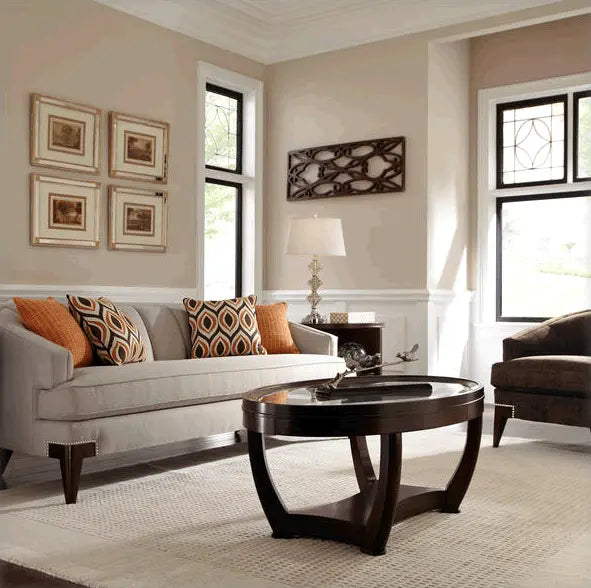 OVAL COFFEE TABLE-Lincoln Park Coffee Tables| Caracole